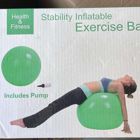 Stability inflatable exercise ball & Core strength training wheel -NWT - Picture 2 of 5